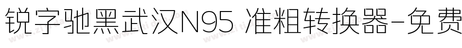 锐字驰黑武汉N95 准粗转换器字体转换